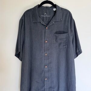 Tommy Bahama Charcoal Casual Button Down Shirt - XL